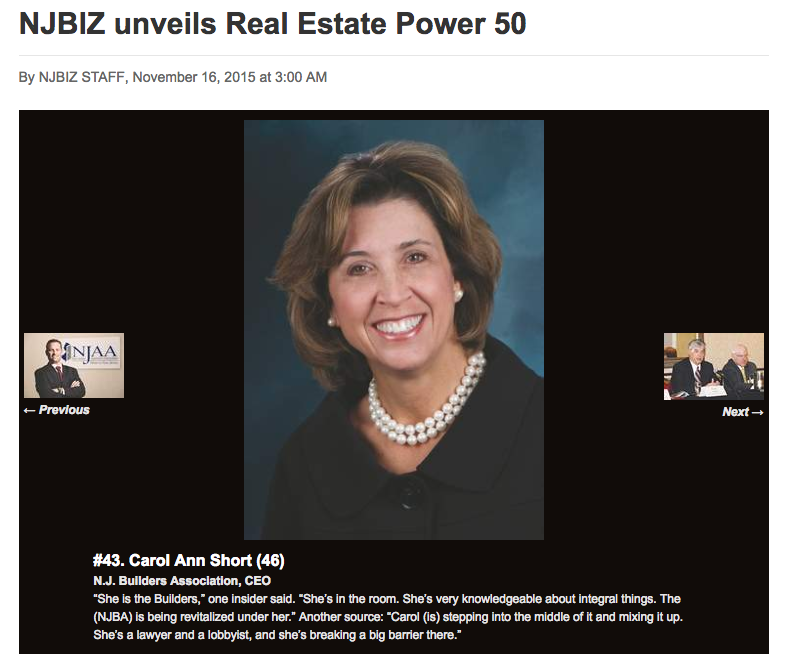 Carol Ann Short_NJ BIZ Power 50 Real Estate_Pace Blog