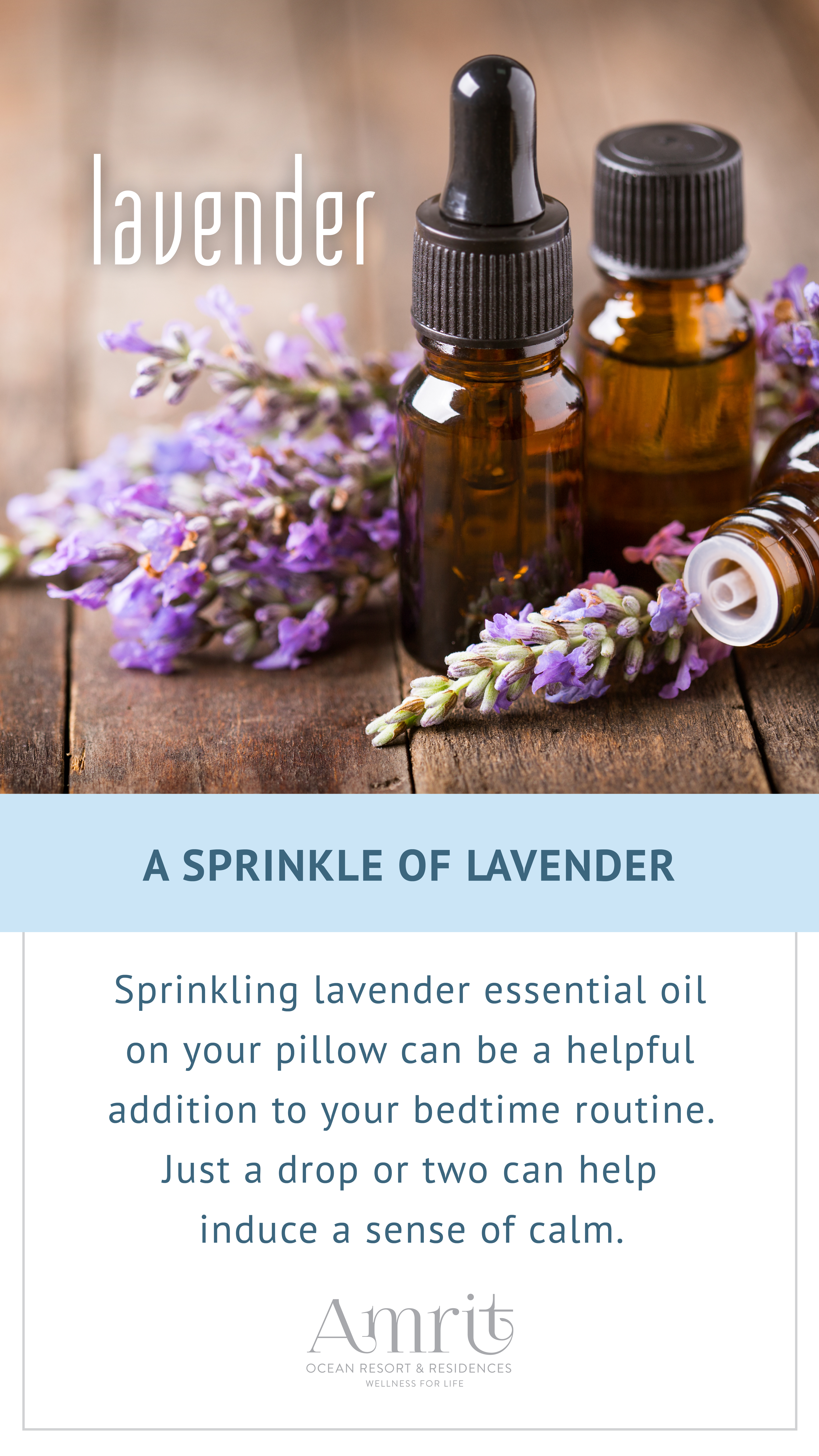Sprinkling lavender essential oil on your pillow can be a helpful addition to your bedtime routine.
